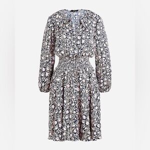 J. Crew V-neck mini dress long sleeve dress in floral fields women’s size 3X
